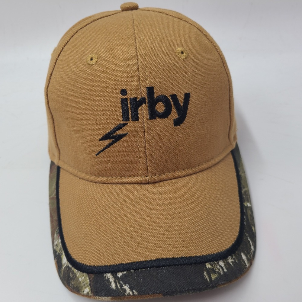 Irby Hat Strapback Brown Black Camo Electrical Utility Logo Electric Company Men